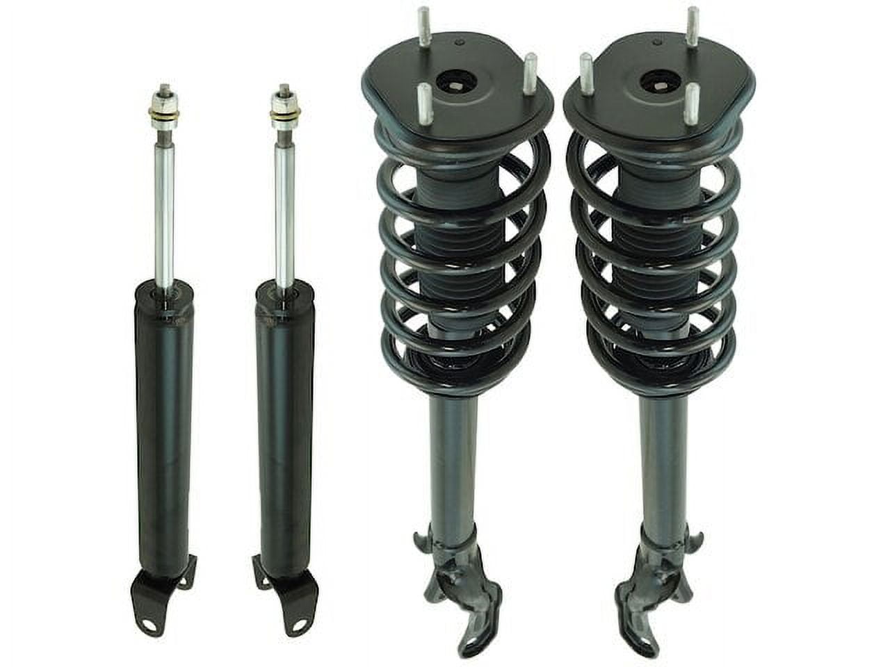 Front and Rear Shock Strut and Coil Spring Assembly Kit 4 Piece