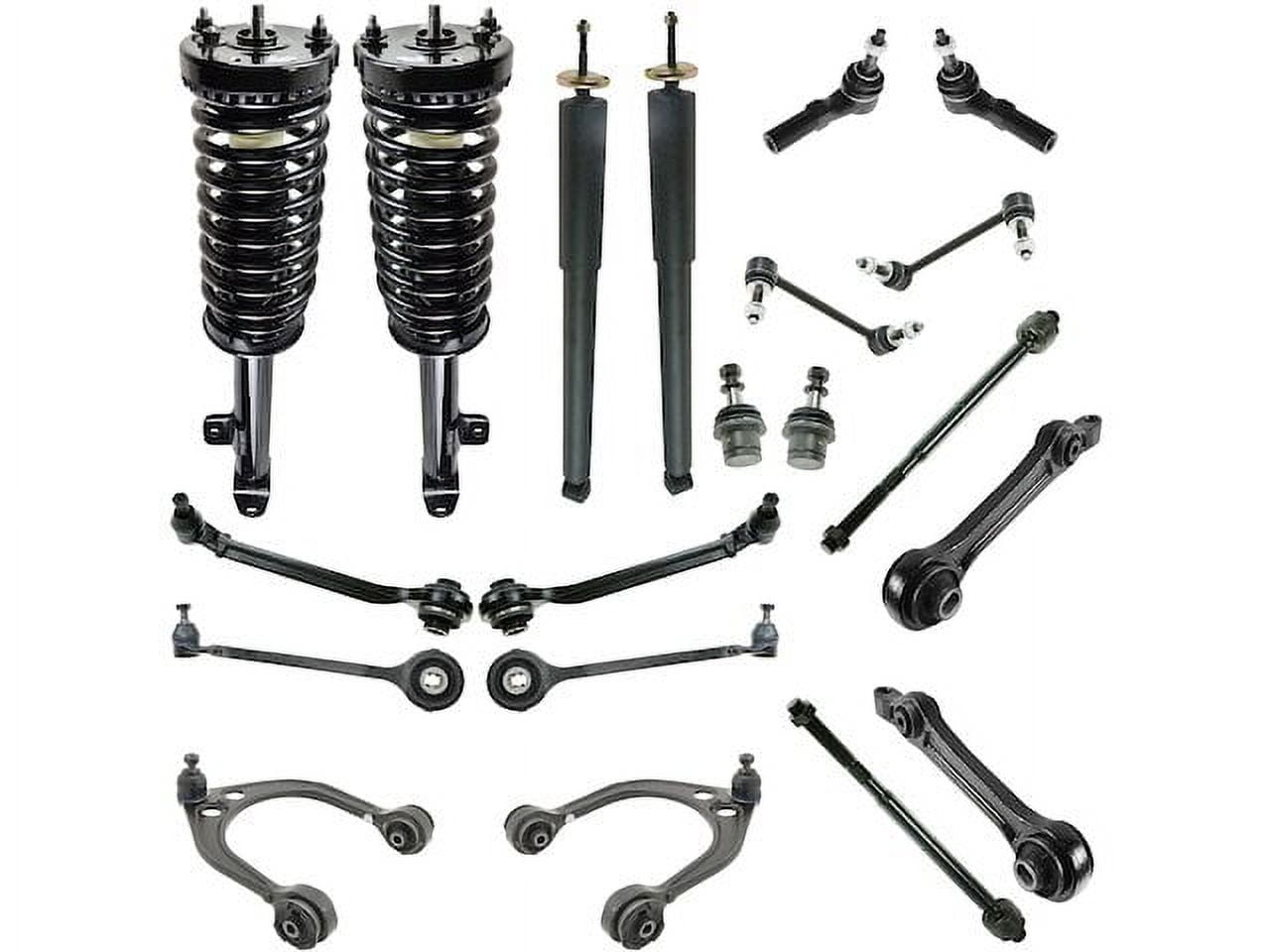 Front and Rear Shock Strut Coil Spring Control Arm Kit 18 Piece