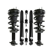 Front and Rear Shock Strut Coil Spring and Sway Bar Link Kit - 6 Piece - Compatible with 2014 - 2018 Chevy Silverado 1500 Models without Electronic Suspension Only 2015 2016 2017
