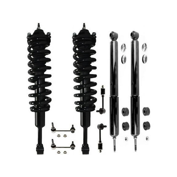 Front and Rear Shock Strut Coil Spring and Sway Bar Link Kit - 8 Piece - Compatible with 2003 - 2016 Toyota 4Runner (Excluding Models with X-Reas and Kinetic Dynamic Suspension) 2004 2005 2006