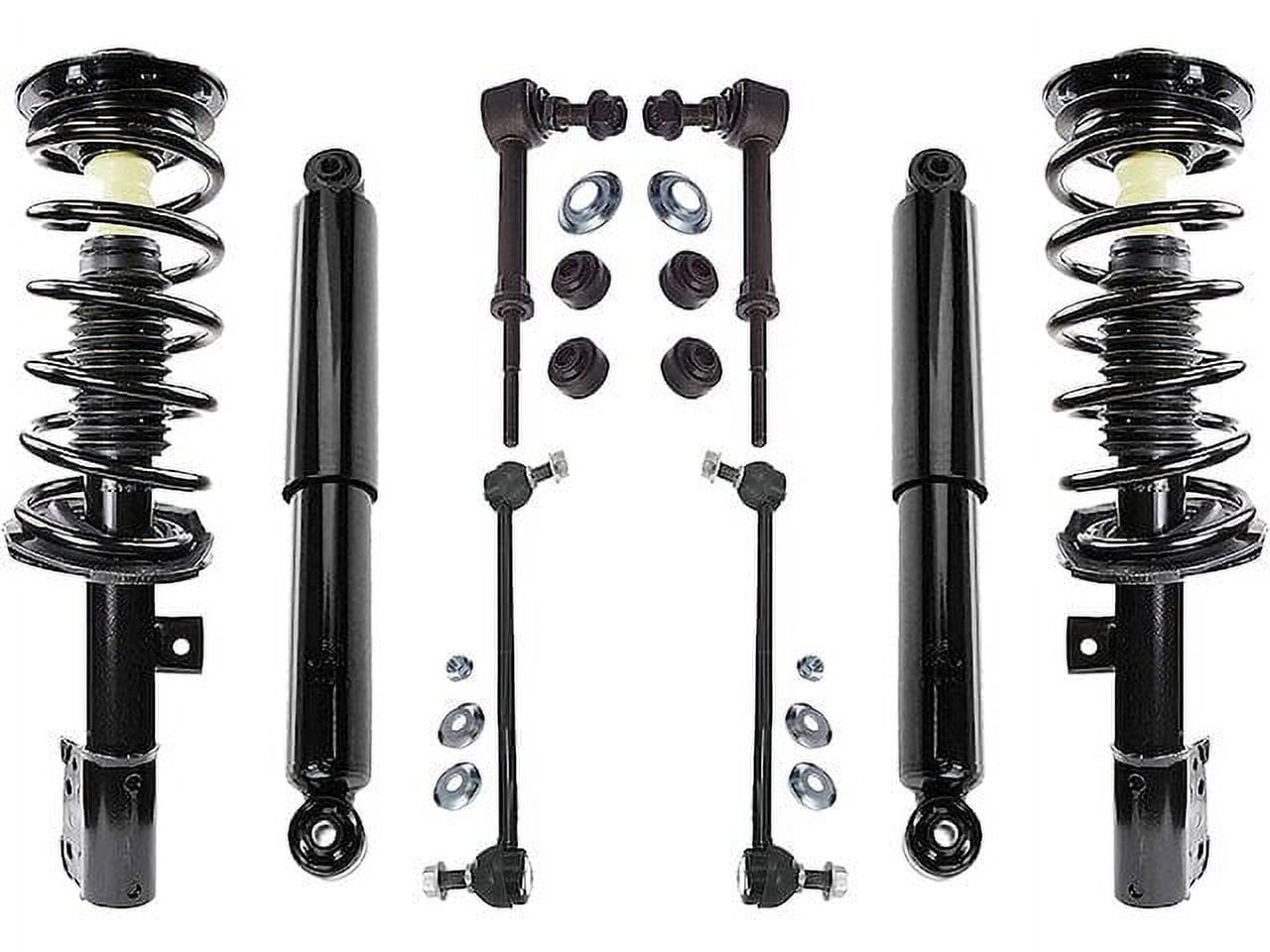 Front and Rear Shock Strut Coil Spring Sway Bar Link Kit - Compatible ...