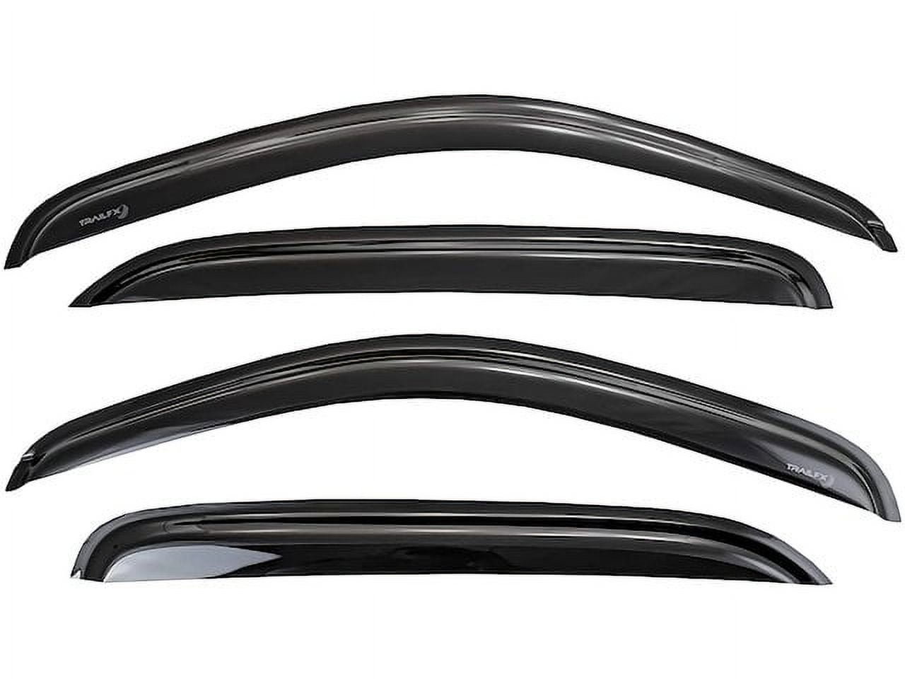 Rain Guards Window Visors For Ford F250-F550 Super Duty (1999-2016) - Tape-On Wind Deflectors, Vent Shades, SuperCrew Cab