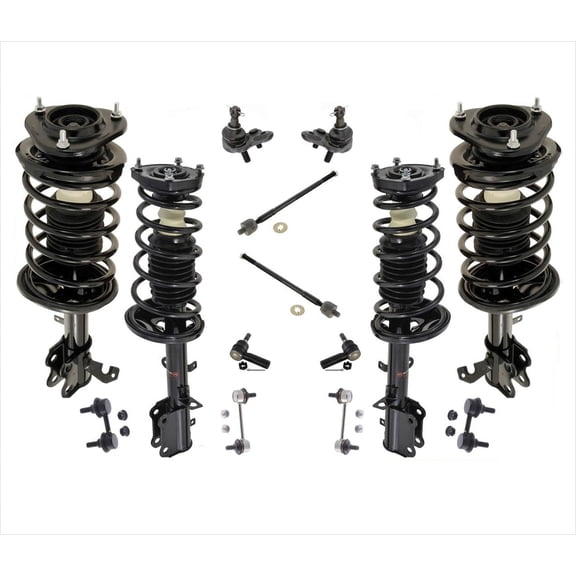 Front & Rear Strut Assembly Links Tie Rods Ball Joints Fits Toyota Corolla 96-02