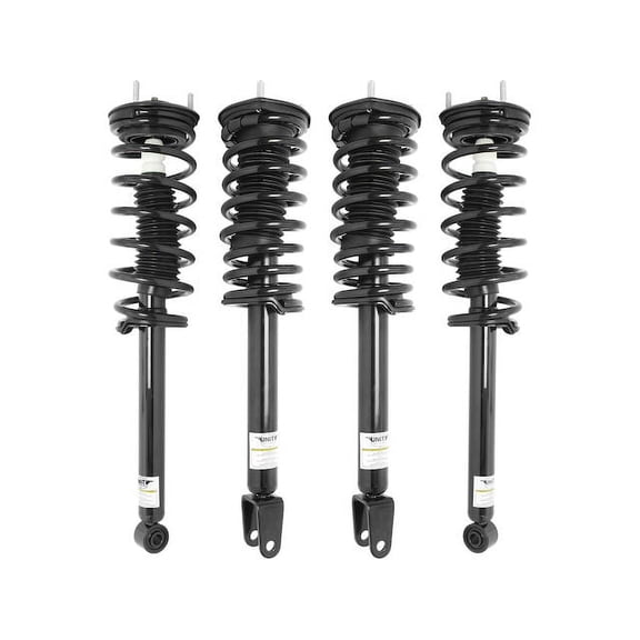 Front and Rear Strut and Coil Spring Assembly 4 Piece Kit - Compatible with 2007 - 2017 LS460 RWD (Exlcudes All Wheel Drive and Sport Suspension) 2008 2009 2010 2011 2012 2013 2014 2015 2016