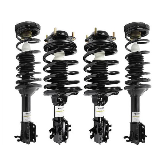 Front and Rear Strut and Coil Spring Assembly Kit - 4 Piece - Compatible with 1997 - 2002 Ford Escort Sedan (Excludes Models with ABS Bracket) 1998 1999 2000 2001