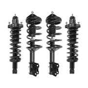 Front and Rear Strut and Coil Spring Assembly Kit - 4 Piece - Compatible with 2002 - 2005 Mitsubishi Lancer ES 2.0L 4-Cylinder Excludes Ralliart, OZ Rally, LS, and Sportback Models 2003