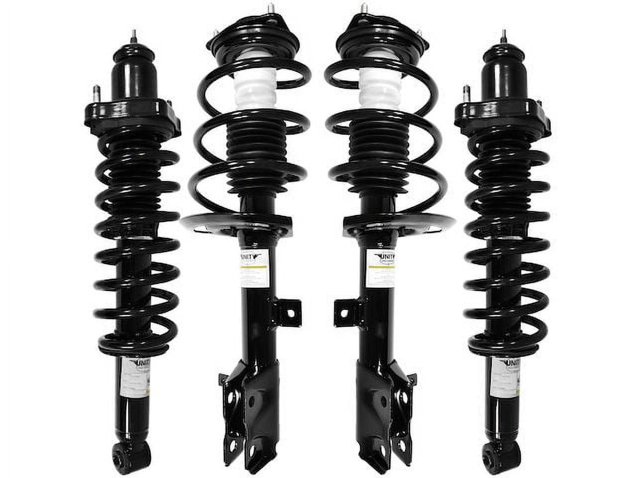 Front and Rear Strut and Coil Spring Assembly Kit - 4 Piece - Compatible with 2007 - 2017 Jeep Compass (Excludes 1.8 Liter Engine and S.R.T.4 Models) 2008 2010 2011 2012 2013 2014 2015 2016