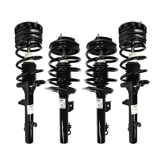 Front and Rear Strut and Coil Spring Assembly Set of 2 - Compatible with 1996 - 2007 Ford Taurus Sedan (Fits From 03/1994; Excludes Wagon and SHO Models) 1999 2000 2001 2002 2003 2004 2005 2006