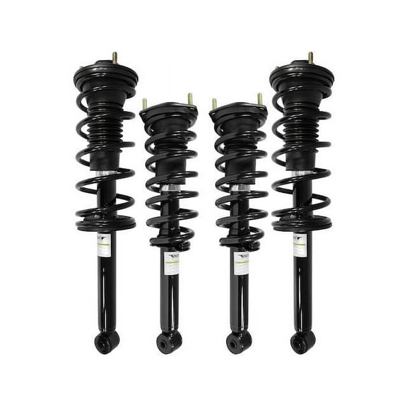 Front and Rear Strut and Coil Spring Assembly Set of 4 - Compatible with 1990 - 2000 LS400 (Excludes Air Suspension) 1991 1992 1993 1994 1995 1996 1997 1998 1999