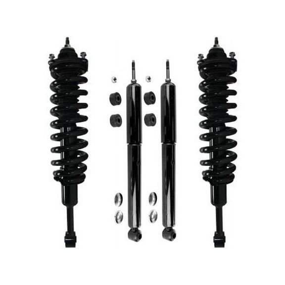 Front and Rear Strut Coil Spring and Shock Absorber Assembly Kit - 4 Piece - Compatible with 2003 - 2016 Toyota 4Runner (without Kinetic Dynamic Suspension) 2004 2005 2006 2007 2011 2014