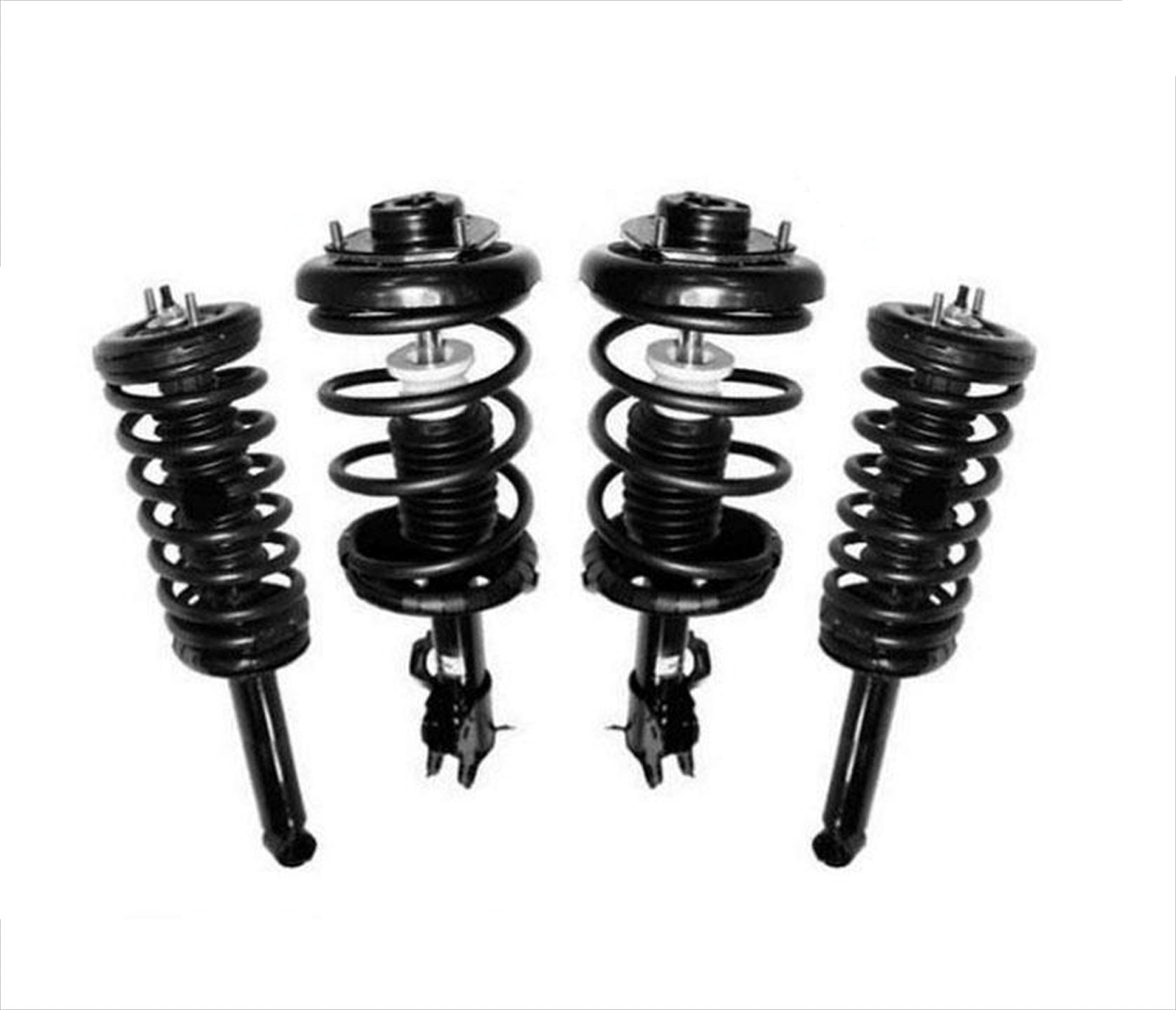 Front & Rear Strut Shock & Coil Spring Assembly 4pc Kit Fits Nissan