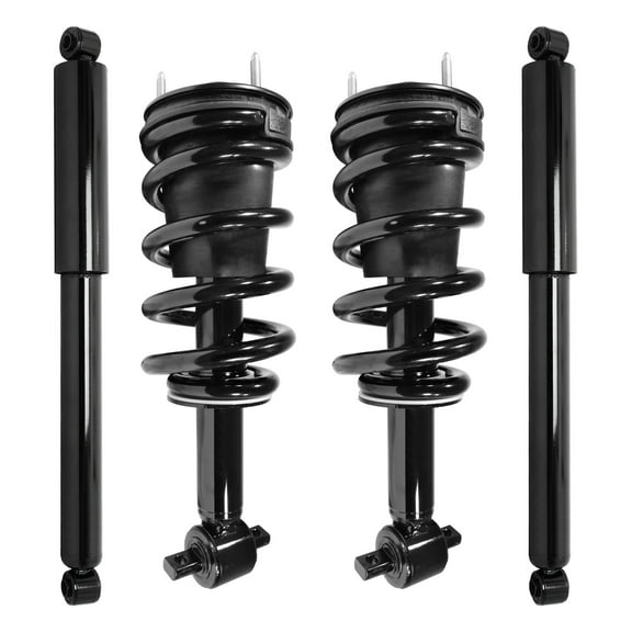 Front & Rear Complete Strut Assembly Shock Kit for 2007-2013 Chervorlet Silverado, 1500 2007-2013 GMC Sierra 1500