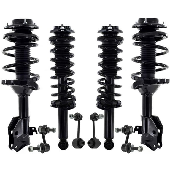 Front & Rear Struts W/ Coil Spring & Sway Bar Links For Subaru Forester XT 2017
