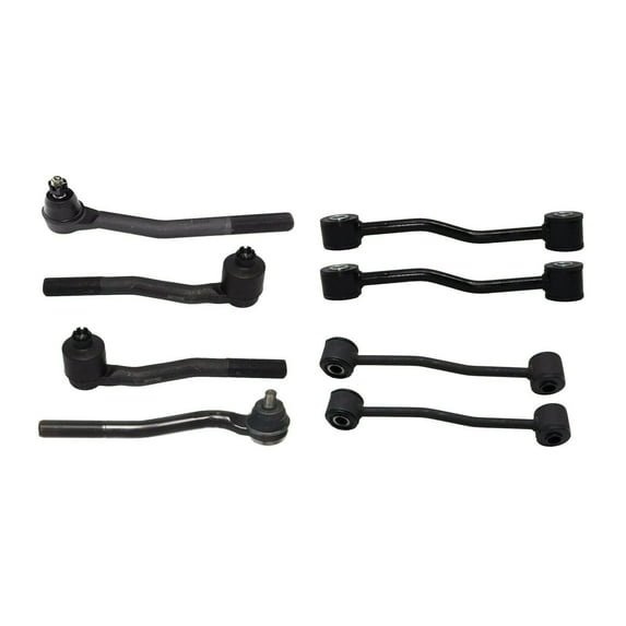 Front & Rear Suspension Kit 8 Pieces Sway Bar Links Tie Rods Passenger & Driver Side Fits select: 1999-2004 JEEP GRAND CHEROKEE