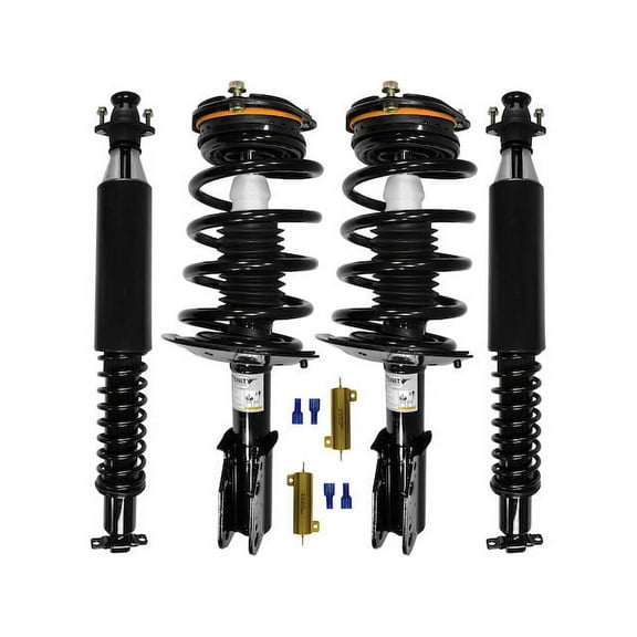 Front and Rear Suspension Strut Coil Spring and Shock Absorber Assembly Kit - 4 Piece - Compatible with 1998 - 2005 Buick Park Avenue (Excludes Electronic Adjustable Suspension) 2000 2001 2002 2003