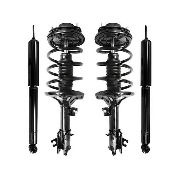 Front and Rear Suspension Strut Coil Spring and Shock Absorber Assembly Kit - 4 Piece - Compatible with 2001 - 2006 Hyundai Santa Fe 2002 2003 2004 2005