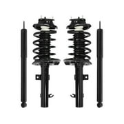 Front and Rear Suspension Strut Coil Spring and Shock Absorber Assembly Kit - 4 Piece - Compatible with 2006 - 2011 Ford Focus Excludes ST, Wagon, and Sport Suspension 2007 2008 2009 2010
