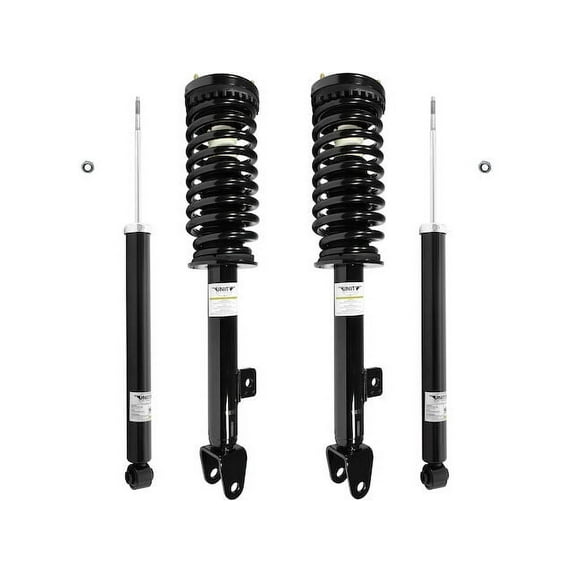 Front and Rear Suspension Strut Coil Spring and Shock Absorber Assembly - Set of 4 - Compatible with 2005 - 2010 Chrysler 300 RWD (Excludes V8) 2006 2007 2008 2009