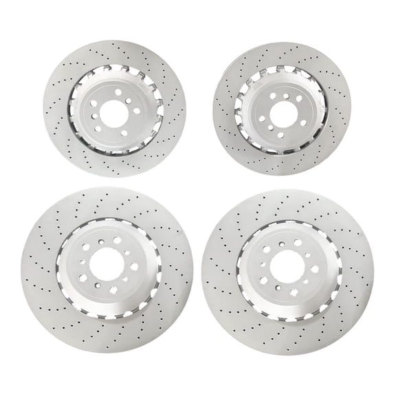 Front & Rear Vented+Drilled Disc Brake Rotors for BMW F06 F10 F12 M5 M6