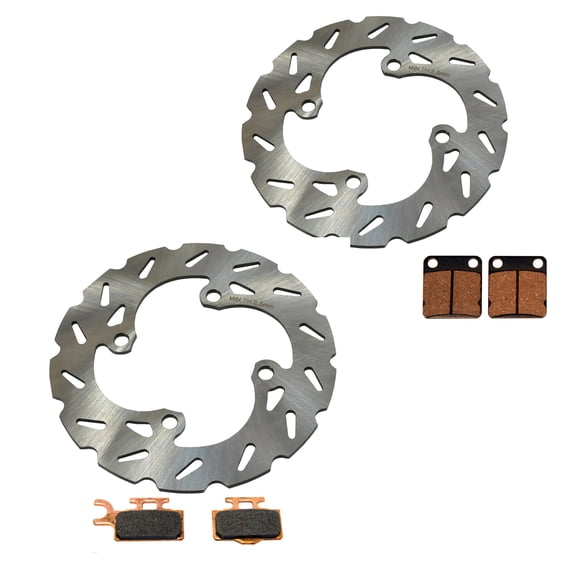 Front & Rear Wave Disc Brake Rotors & Brake Pads fits Suzuki RM65 2003 2004 2005