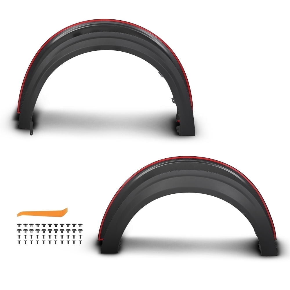 CROSSDESIGN Fender Flares Fit for Ford Maverick 2022-2025 Front and Rear Wheel Eyebrow Accessories Fender Trim 4PCS Black