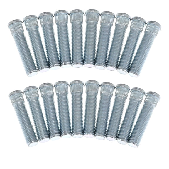 Front Rear Wheel Stud Bolt 1/2" Longer Than Stock for Chevy S10 S-10 for Blazer for GMC for Jimmy for Sonoma Trucks 1982-2004 for Wheel Spacers for Aftermarket Wheels, M12-1.50 Thread (20PCS)
