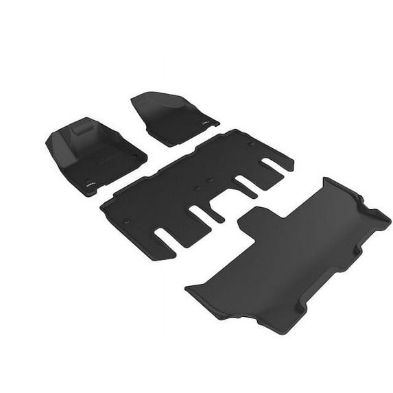 Front, Rear and Third Row Floor Mat Set - Compatible with 2017 - 2022 Chrysler Pacifica 2018 2019 2020 2021