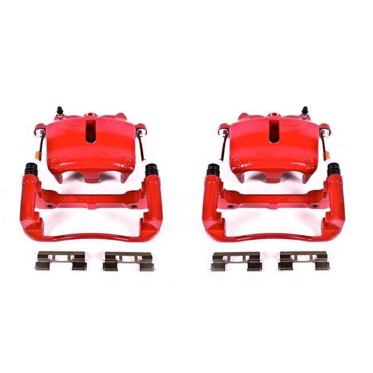 Front Red Calipers with Brackets for 2005-2008 Ford F-150, Set of 2