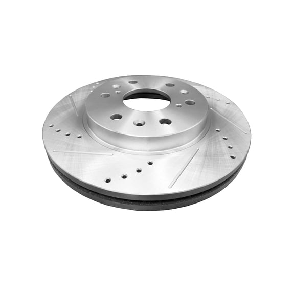 Front Right 329.95mm Drilled Slotted Brake Disc Rotors For 2009-2014 GMC Savana 1500