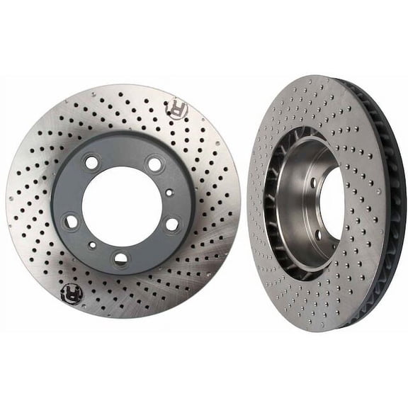 Front Right Brake Rotor - Compatible with 2013 - 2016 Porsche Boxster Base 2.7L H6 2014 2015