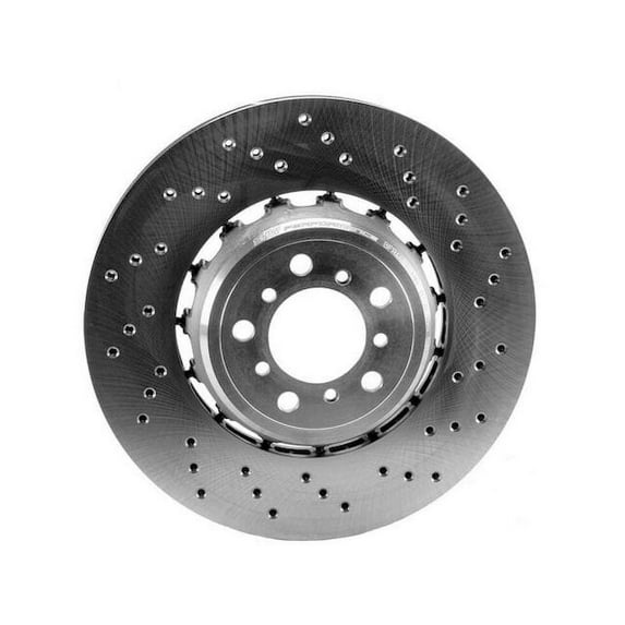 Front Right Brake Rotor - Compatible with 2015 - 2018 BMW M3 3.0L 6-Cylinder 2016 2017