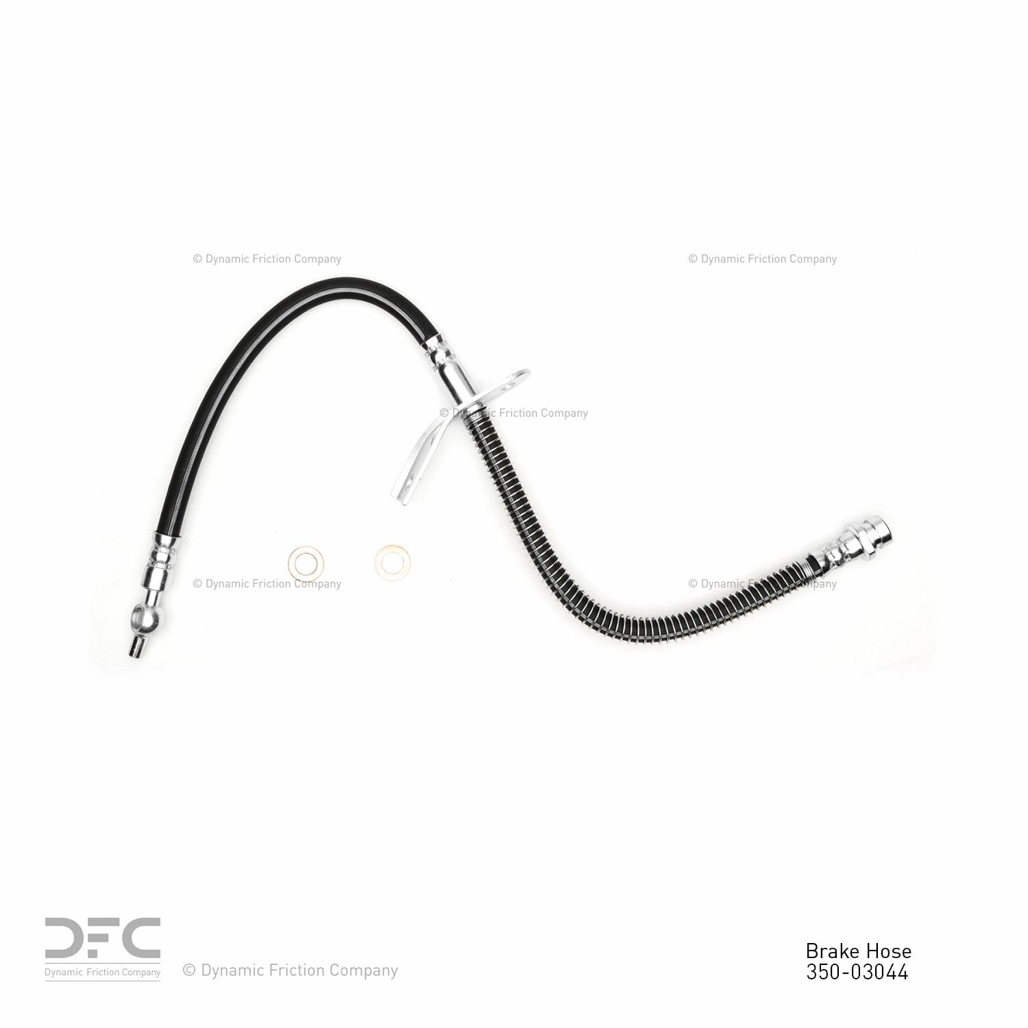 Dynamic Friction Company Brake Line Hose 350-03044 - DOT Approved, Fits Select Domestic & Foreign Vehicles