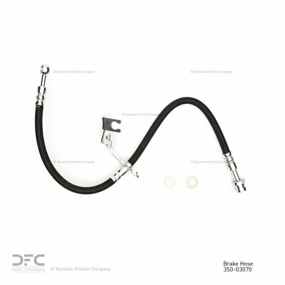 Front Right Dynamic Friction Company Brake Line Hose 350-03070 For 2013-2018 Hyundai Santa Fe, 2013-2018 Hyundai Santa Fe Sport, 2014 Kia Sorento