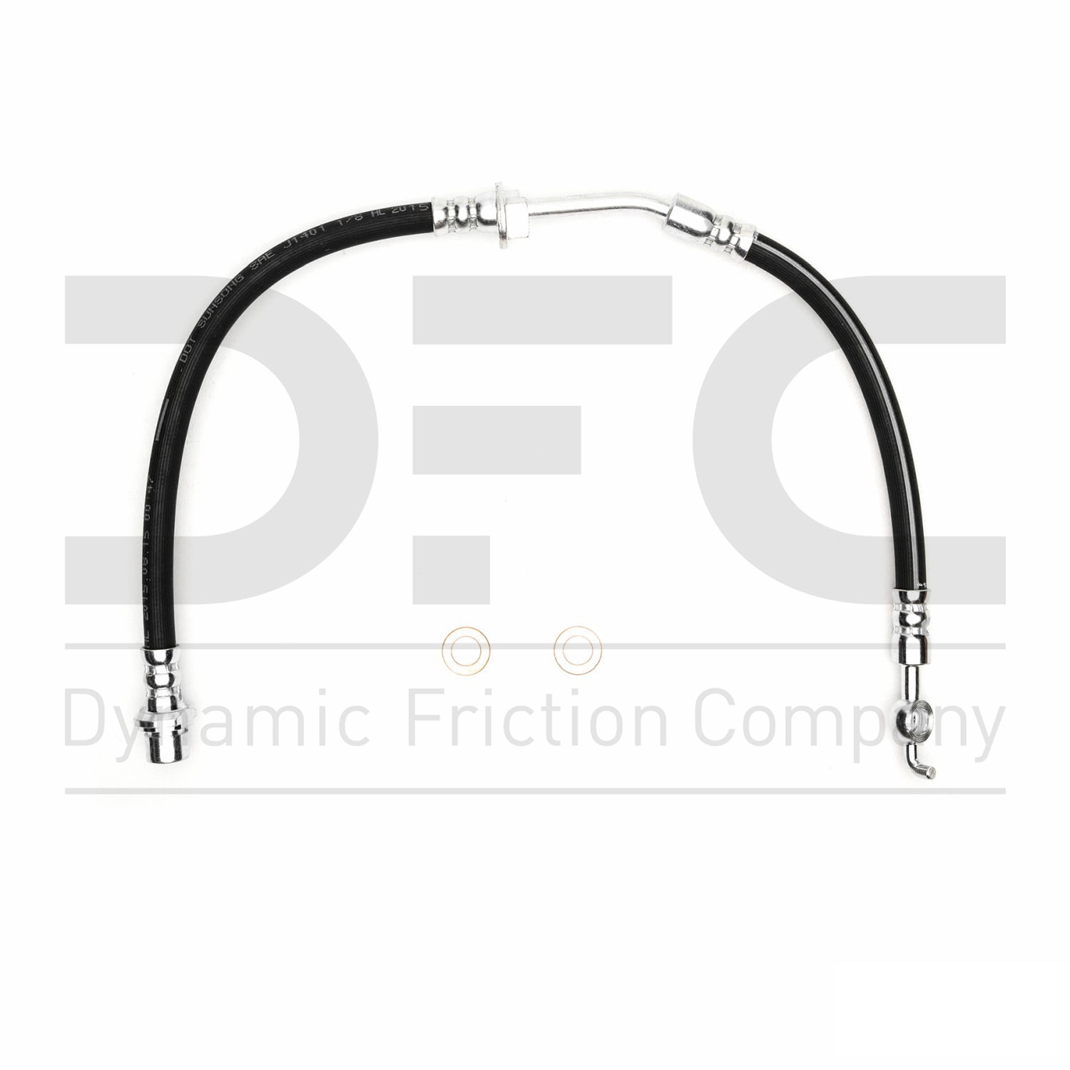 Front Right Dynamic Friction Company Brake Line Hose 350-76094 For 2007-2015 Toyota Yaris, 2008-2014 Scion xD, 2012-2017 Toyota Prius C