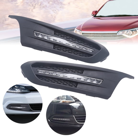Front Right & Left LED DRL Daytime Running Lights 12V For Volkswagen Jetta Sedan 2011 2012 2013 2014