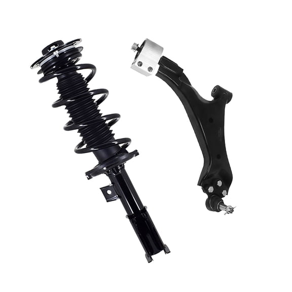 Front Right Lower Control Arm Ball Joint-Quick Complete Strut-Coil Spring Assembly For 2010-2017 Chevrolet Equinox w/o 19" Wheels