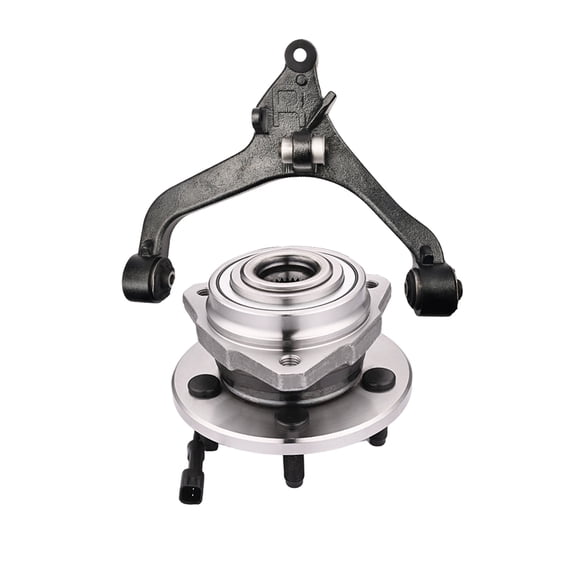 Front Right Lower Control Arm-Wheel Hub Bearing Assembly For 2002-2007 Jeep Liberty