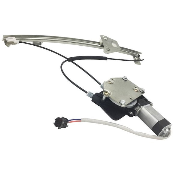 Front Right Passenger Side Window Regulator with Motor - Compatible with 2000 - 2004 Dodge Dakota Crew Cab Pickup (Cable Operated) 2001 2002 2003