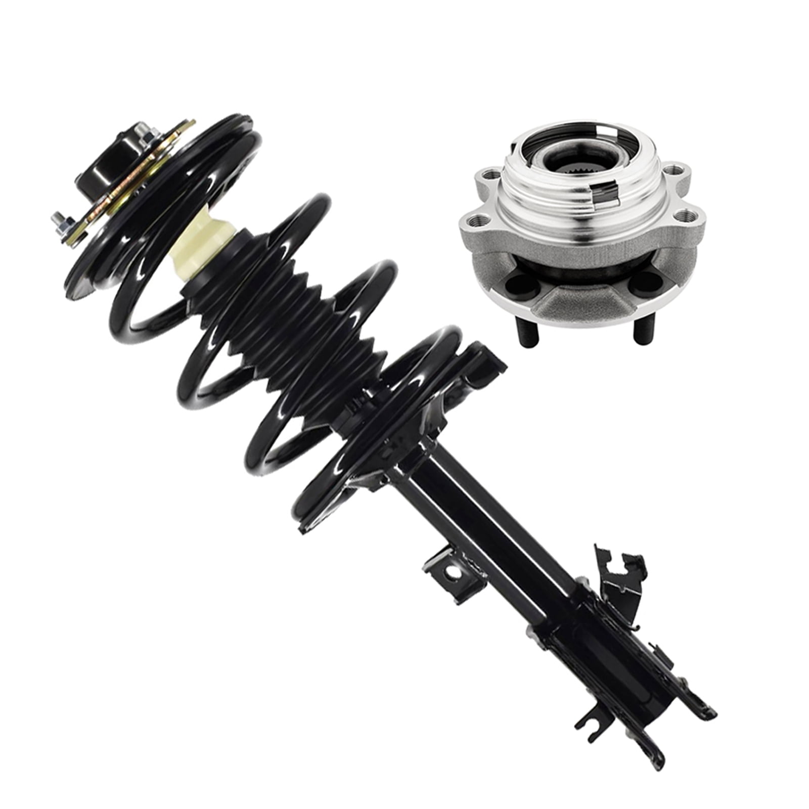 Front Right Quick Complete Strut-Coil Spring Assembly-Wheel Hub Bearing ...