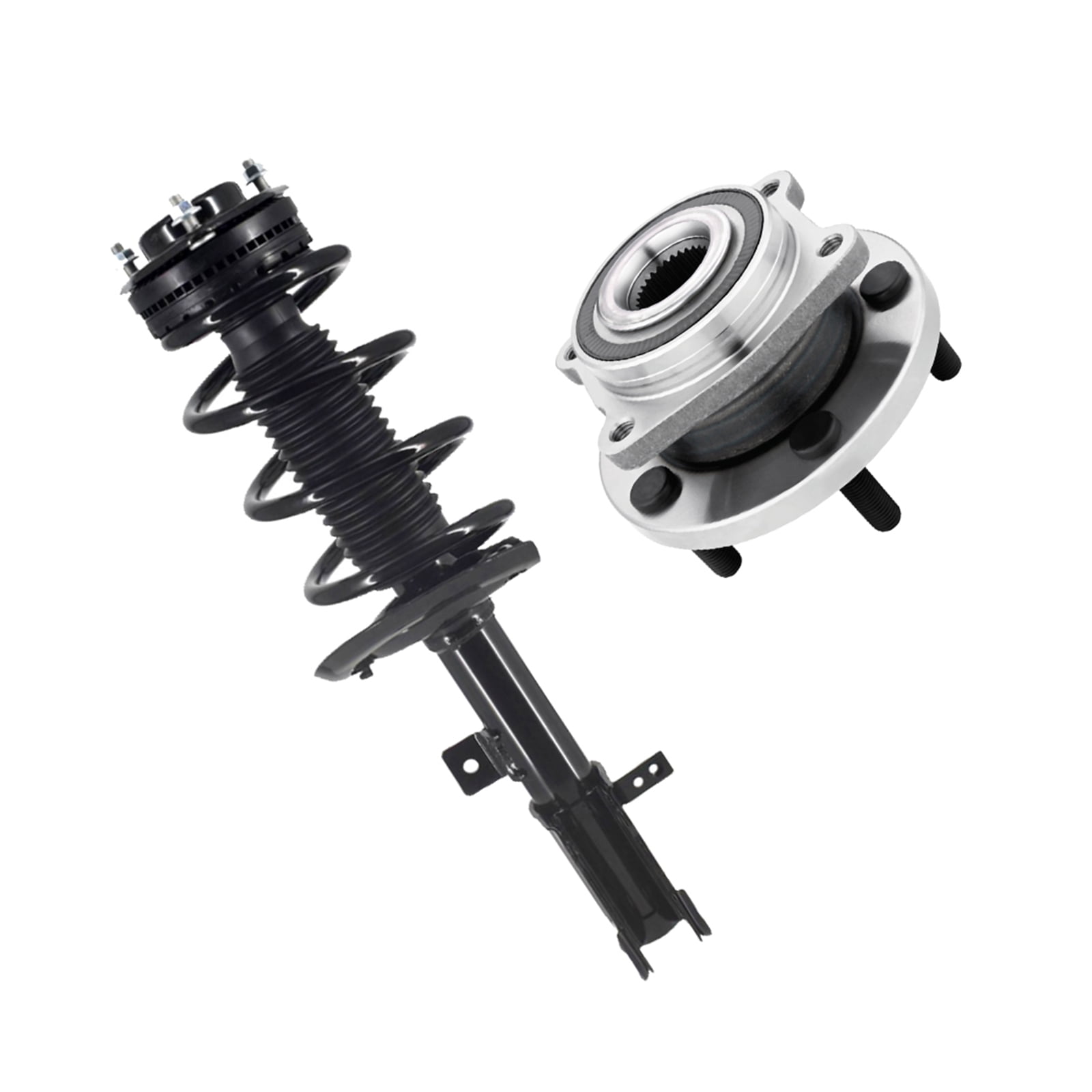 Front Right Quick Complete Strut-Coil Spring Assembly-Wheel Hub Bearing ...