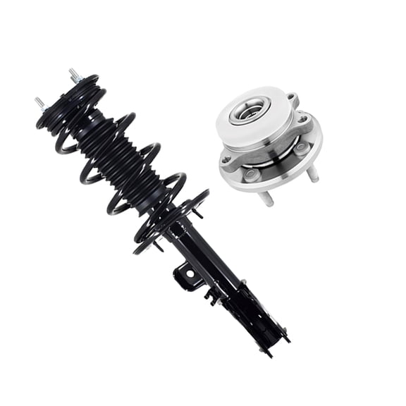 Front Right Quick Complete Strut-Coil Spring Assembly-Wheel Hub Bearing Assembly For 2013-2019 Ford Flex
