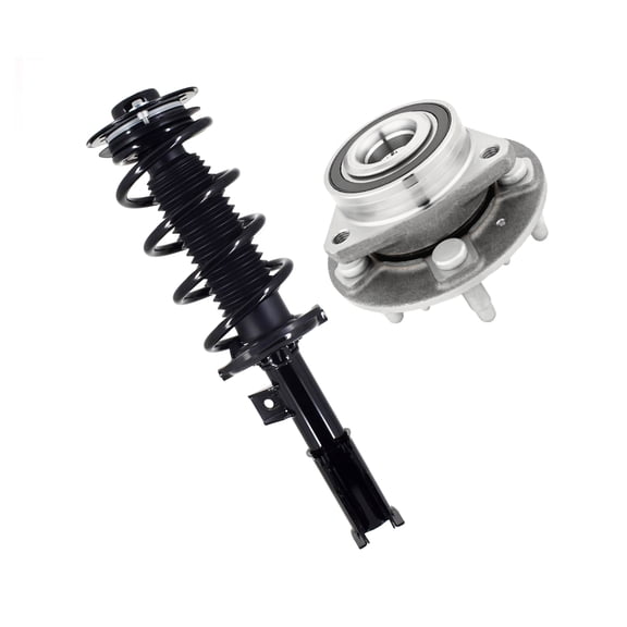 Front Right Wheel Hub-Quick Complete Strut-Coil Spring For 2010-2017 Chevrolet Equinox w/o 19" Wheels