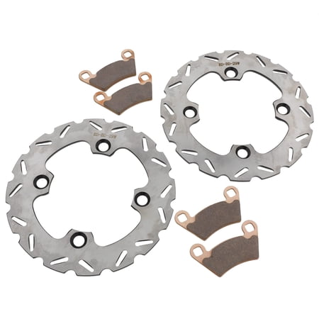 Front RipTide Brake Rotors Discs and Brake Pads 2017 - 2018 Polaris Ace 570 SP