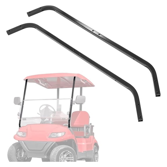 Front Roof Strut Compatible with Advanced Ev Advanced Icon Golf Cart Roof Support Black Steel Powder Coated