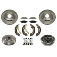 thumbnail image 1 of Front Rotors Brake Pads Drums Shoes Springs for Nissan Versa 1.6L Only 12-19, 1 of 6