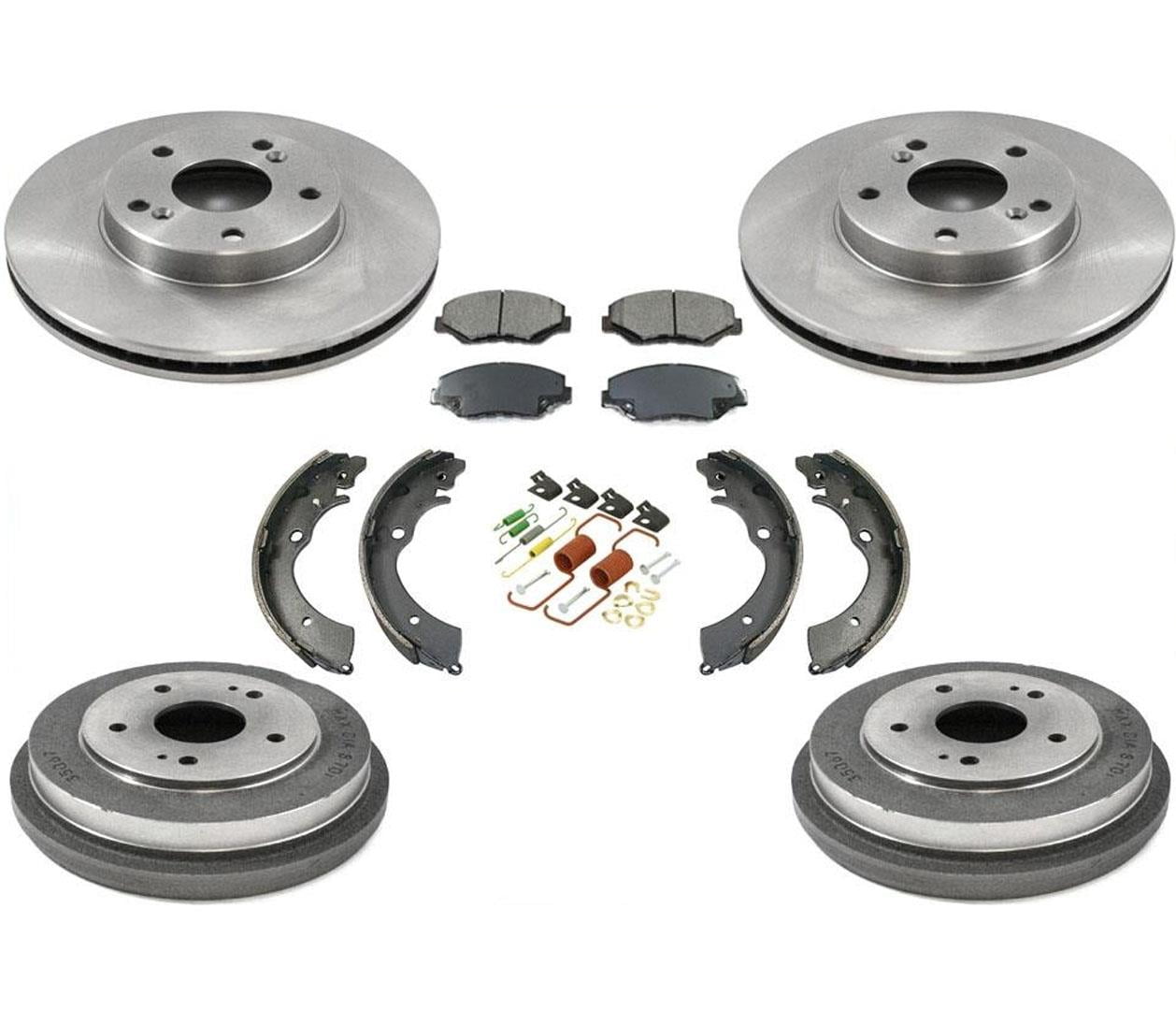 2 Brake Drums & Brake Shoes 11-12 Replacement Part For VW Jetta 2.0L 2.5L  With Rear Drum Brakes