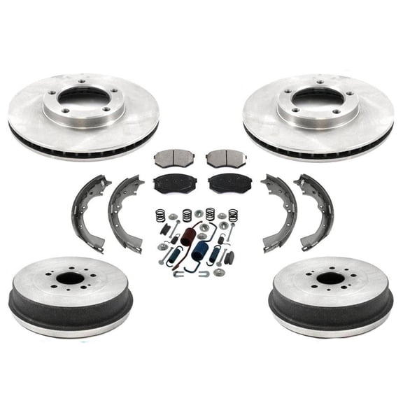 Front Rotors Pads Drums Shoes for Toyota Tacoma Rear Wheel Drive 5 Stud 95-04