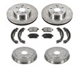 thumbnail image 1 of Front Rotors Rear Drums Front Brake Pads Rear Brake Shoes For 04-08 Toyota Prius, 1 of 5