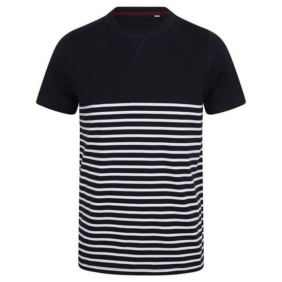 Front Row  Adult Breton Striped Tagless T-Shirt