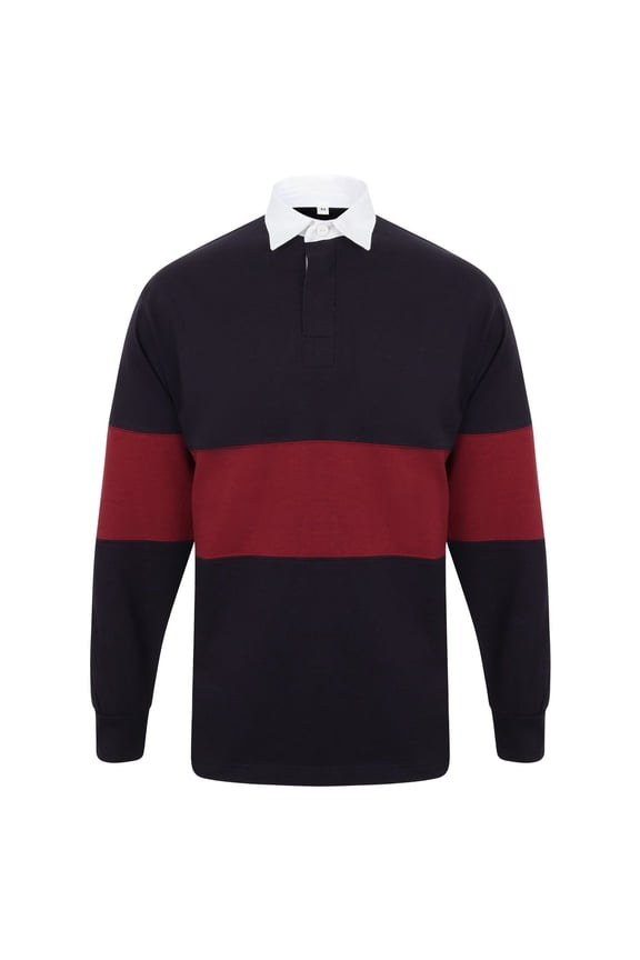 Front Row Adults Panelled Tag Free Rugby Shirt
